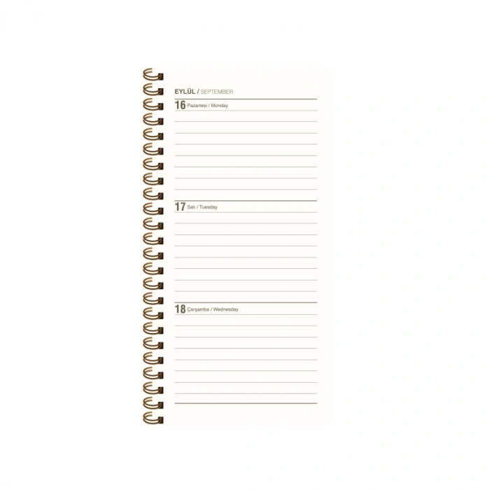2024 AJANDA KESKİN SPİRALLİ HAFTALIK AJANDA 8x16 CEP ÇİÇEK (830032)