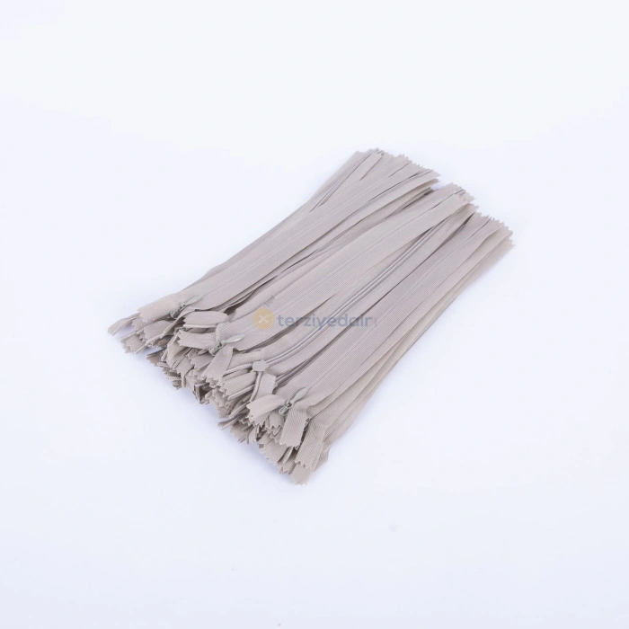 20cm Bej Gizli Fermuar