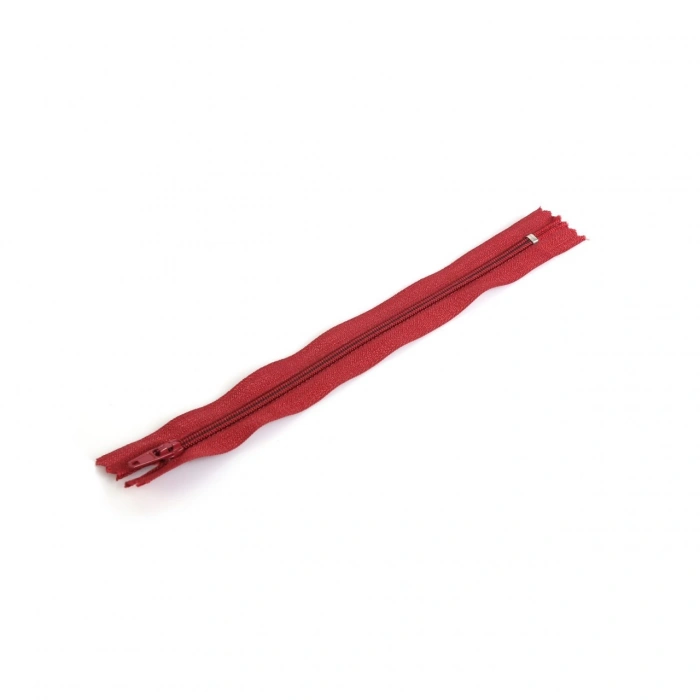20cm Bordo Pantolon Fermuarı 10 Adet