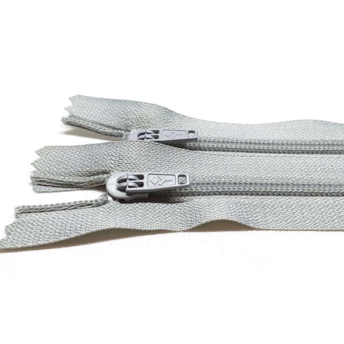 20cm Gri Pantolon Fermuarı 10 Adet