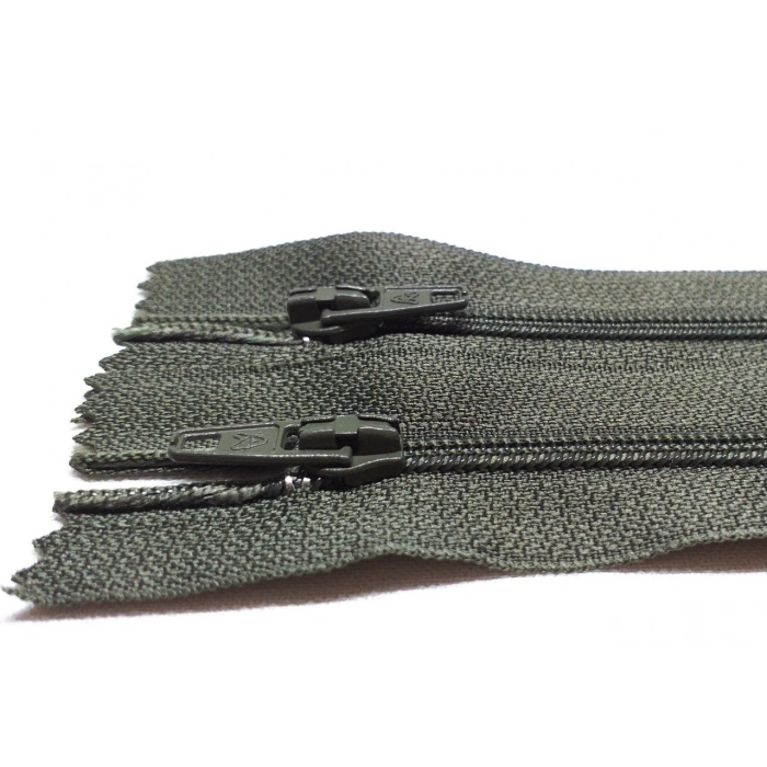 20cm Haki Pantolon Fermuarı 10 Adet