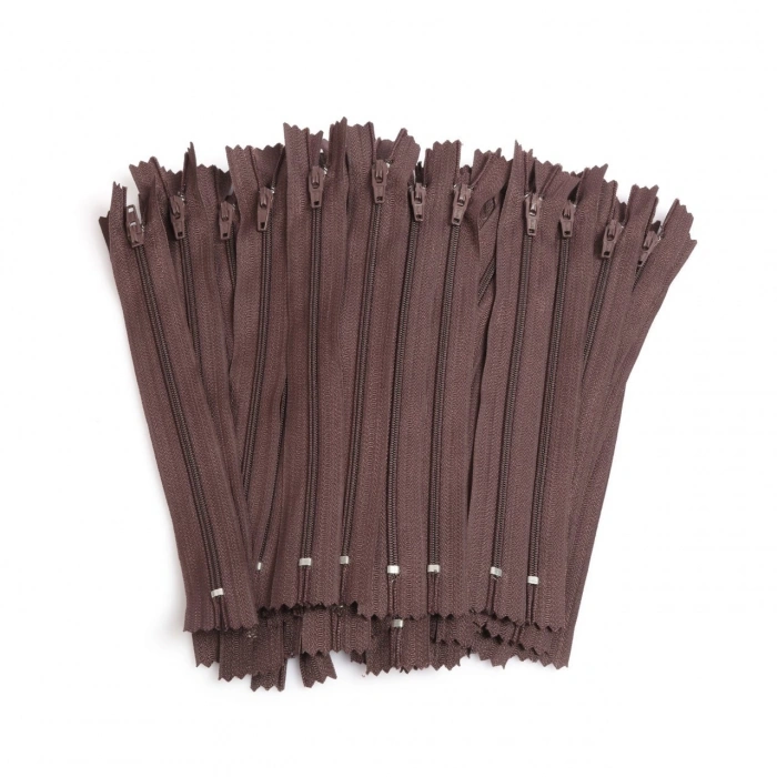 20cm Kahverengi Pantolon Fermuarı 50Adet