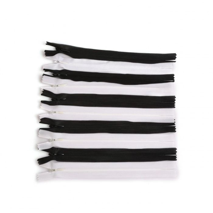 20cm Karışık Gizli Fermuar 10 Adet