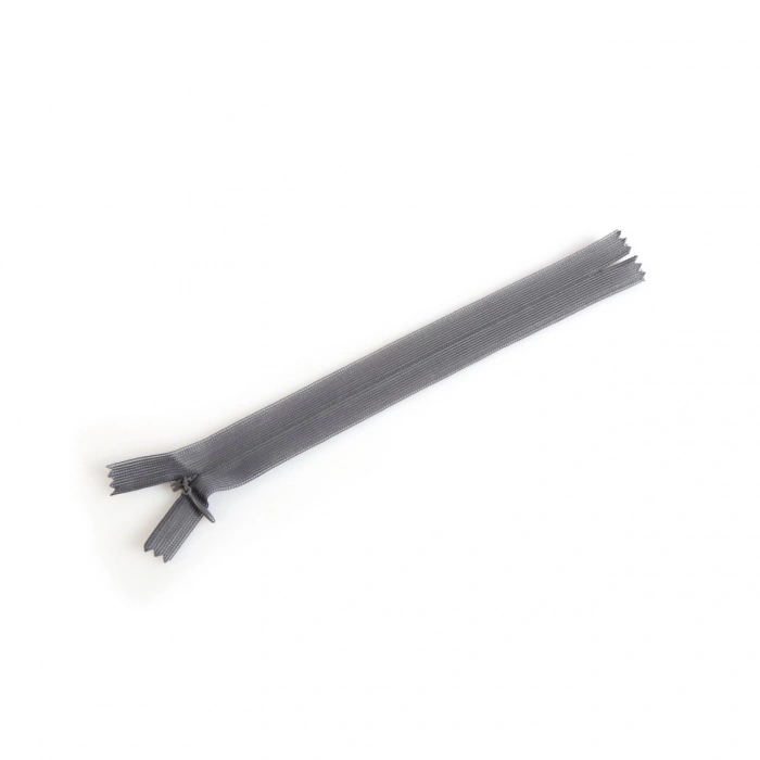 20cm Koyu Gri Gizli Fermuar 5 Adet