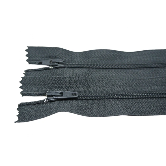20cm Koyu Gri Pantolon Fermuarı 10 Adet