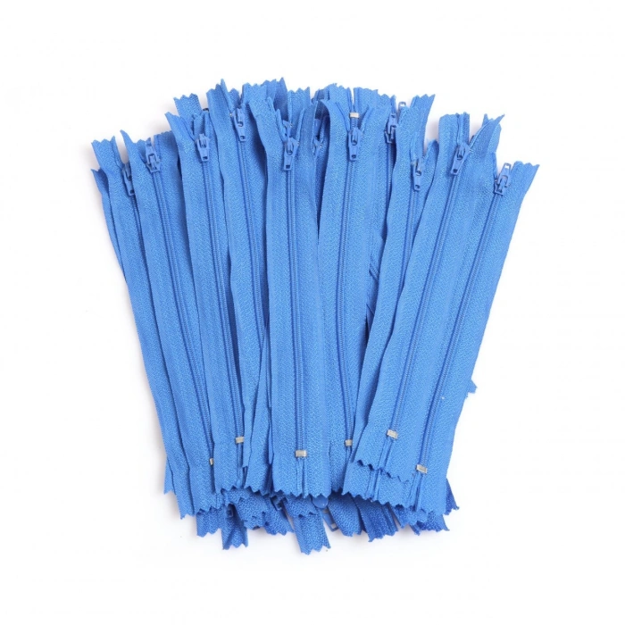 20cm Mavi Pantolon Fermuarı 50Adet