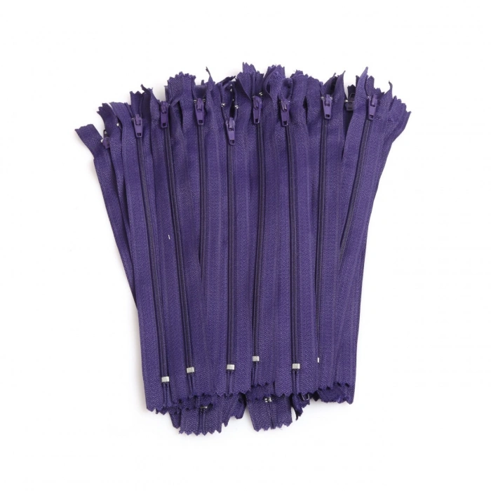 20cm Mor Pantolon Fermuarı 50Adet