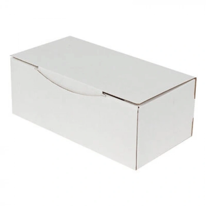 22,5x12x8cm Kilitli Kutu - Beyaz