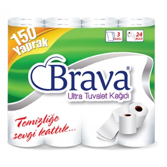 3 Katlı Brava Ultra Tuvalet Kağıdı 24lü x 3 Pk.
