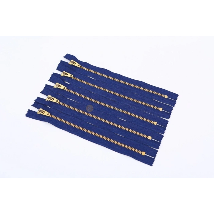 5 Adet 18cm Açık Lacivert Metal Fermuarı