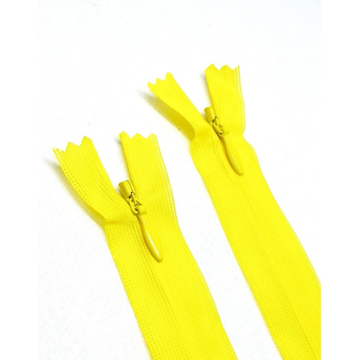5 Adet 20cm Sarı Gizli Fermuar