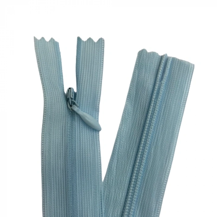 5 Adet 60cm Bebe Mavi Gizli Fermuar