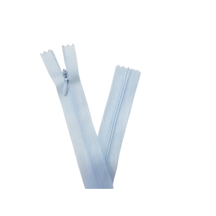 5 Adet 60cm Buz Mavisi Gizli Fermuar