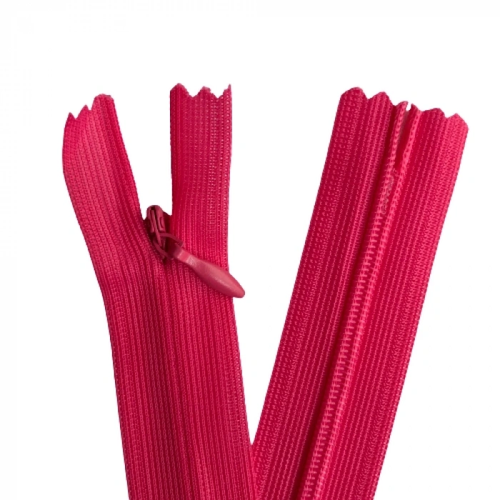 5 Adet 60cm Fuşya Gizli Fermuar