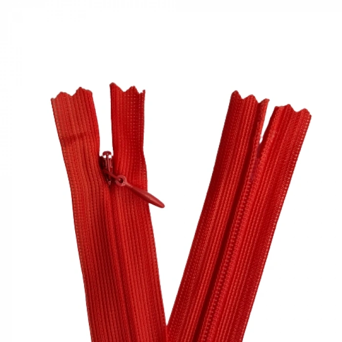5 Adet 60cm Kırmızı Gizli Fermuar