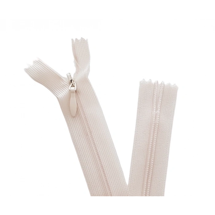 5 Adet 60cm Krem Gizli Fermuar