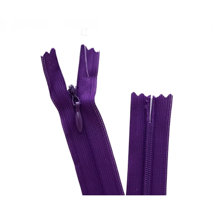 5 Adet 60cm Mor Gizli Fermuar