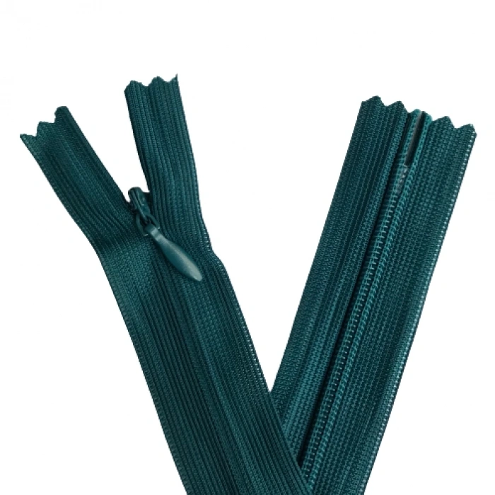 5 Adet 60cm Petrol Yeşili Gizli Fermuar