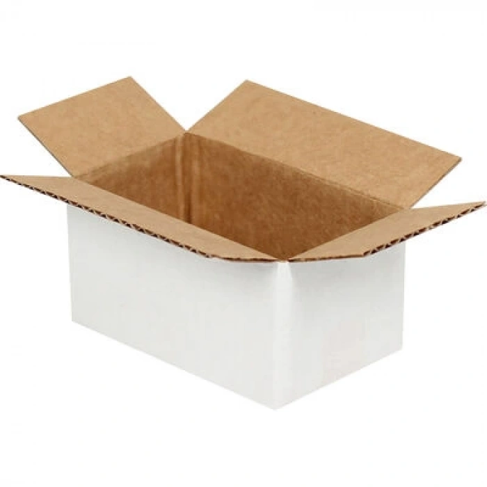 6,5x3,5x3cm Tek Oluklu Beyaz Koli