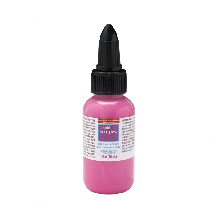 Sculpey Liquid Sıvı Polimer Kil 30 ml. Metalik Lal Kırmızı