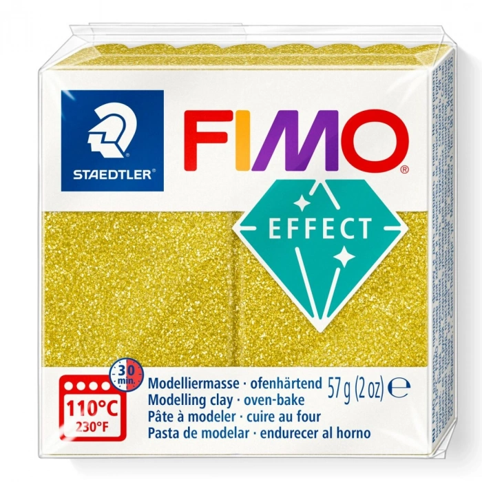 Staedtler Fimo Effect Polimer Kil 112 Glitter Gold (Simli Altın)