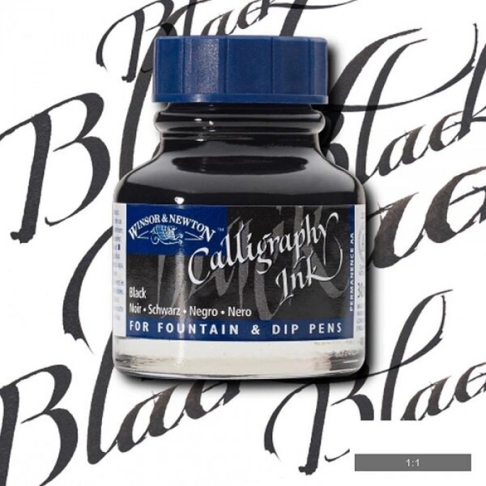 WINSOR&amp;NEWTON KALİGRAFİ MÜREKKEBİ 30 ml. BLACK 030 1110030