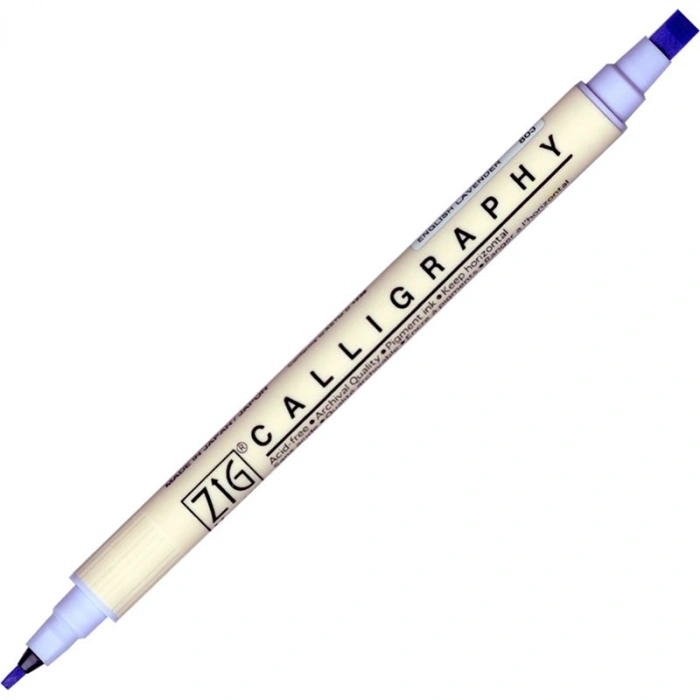 Zig Calligraphy Çift Uçlu Kaligrafi Kalemi 2 mm. + 5 mm. 803 English Lavender