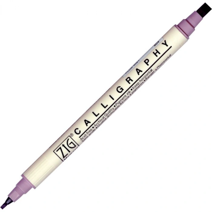 Zig Calligraphy Çift Uçlu Kaligrafi Kalemi 2 mm. + 5 mm. 804 Plum Mist