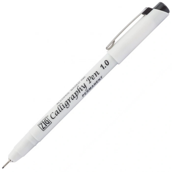 Zig Permanent Mürekkepli Kaligrafi Kalemi 1.0 mm. Siyah