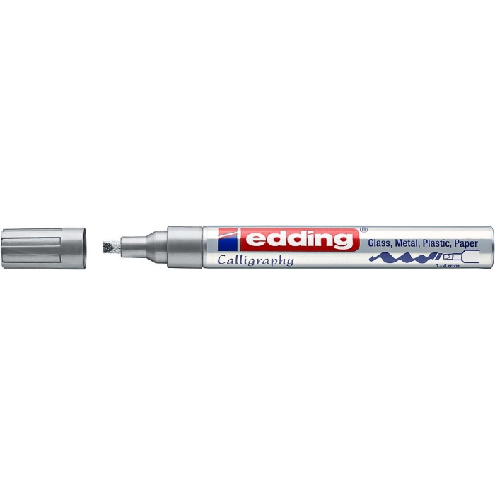 Edding 755 Kaligrafi Kalemi 4.0 mm. GÜMÜŞ YALDIZ