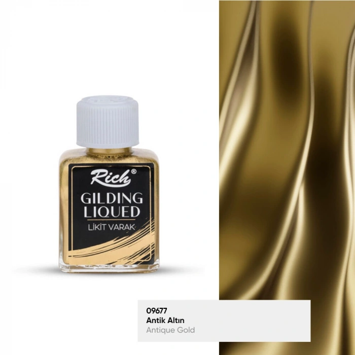 Rich Gilding Liqued Likit Sıvı Varak 75 cc. ANTİK ALTIN