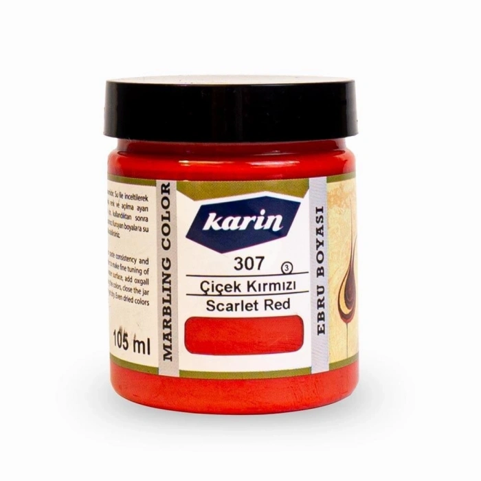 Karin Ebru Boyası 105 ml. 307 Çiçek Kırmızı