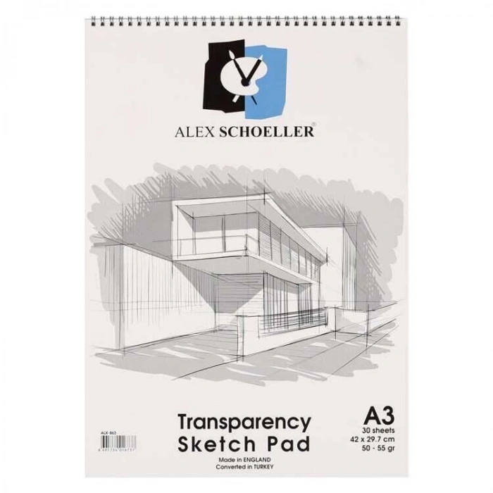 Alex Schoeller Transparency Sketch Pad Eskiz Bloğu 50/55 gr. A3 30 yaprak