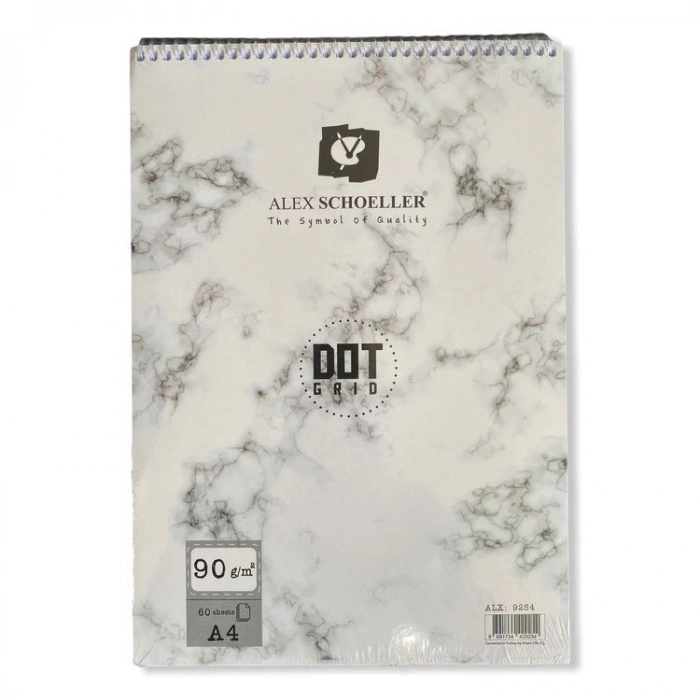 Alex Schoeller Dot Grid Noktalı Eskiz Çizim Defteri 90 gr. A4 60 yp.