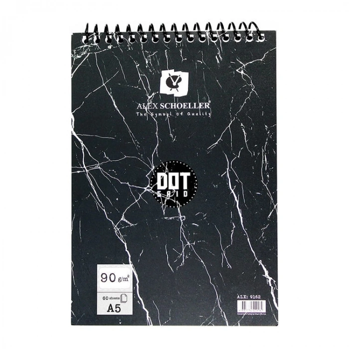 Alex Schoeller Dot Grid Noktalı Eskiz Çizim Defteri 90 gr. A5 60 yp.