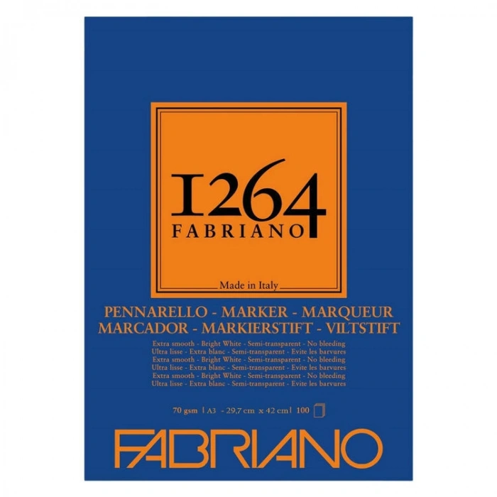 Fabriano 1264 Marker Paper Marker Çizim Defteri Blok 70 gr. A3 100 yaprak