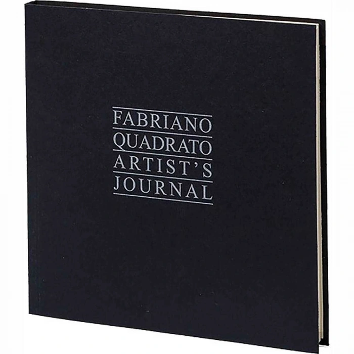 Fabriano Quadrato Artists Journal Yazı ve Eskiz Çizim Defteri 90 gr. 23x23 cm. 96 yaprak. 4 Renk Kağıt Siyah Kapak