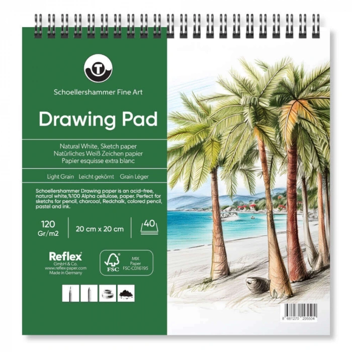 Schoellershammer Drawing Pad Eskiz Çizim Defteri 120 gr. 20x20 cm. 40 Yaprak