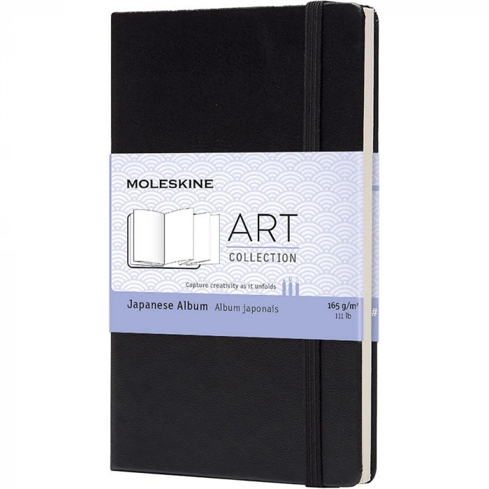 Moleskine Art Collection Japanese Album Katlanır Eskiz Çizim Defteri 13x21 cm. 165 gr. 60 Sayfa Siyah