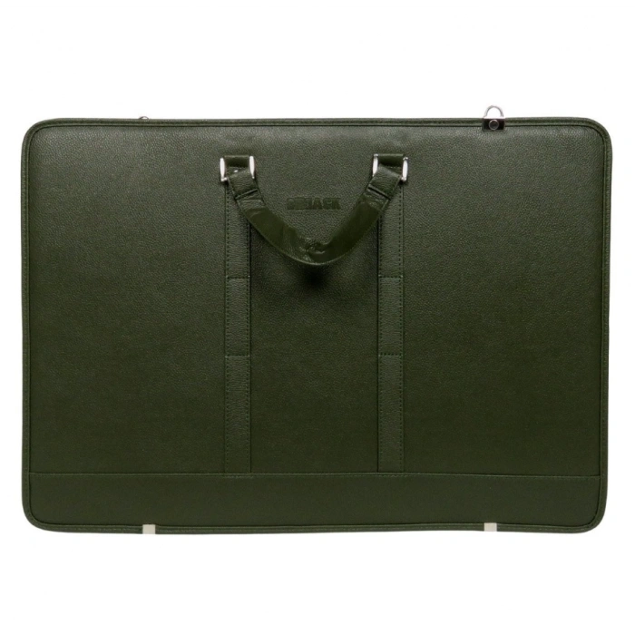 Bback Deri Körüklü Proje Resim Çantası 40x55 cm. HAKİ YEŞİL