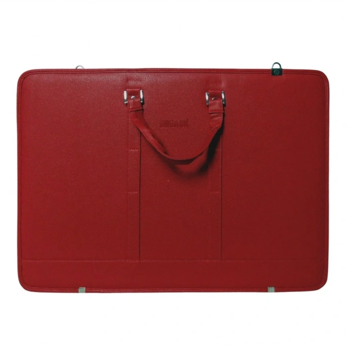 Bback Deri Körüklü Proje Resim Çantası 40x55 cm. KIRMIZI