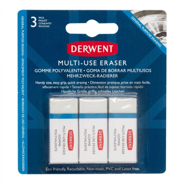 Derwent Çok Amaçlı Silgi 3lü Blister