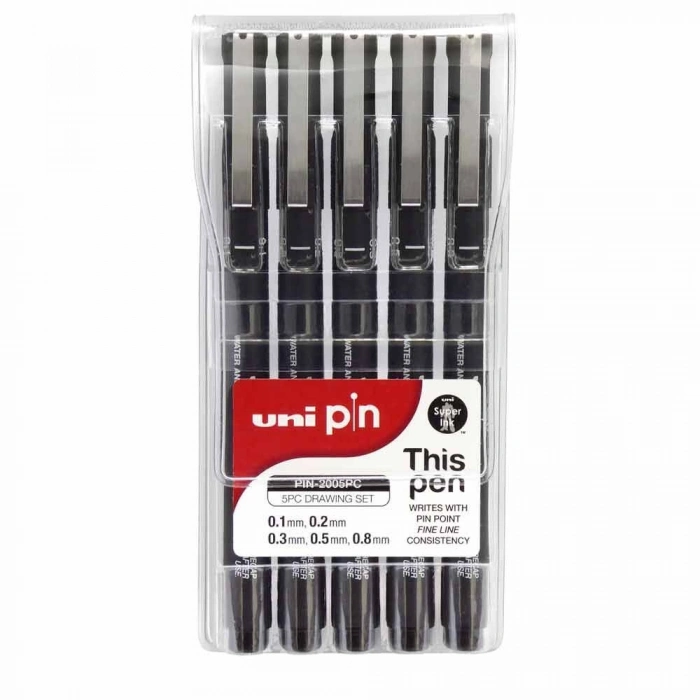 Uni Pin Teknik Çizim Kalemi Seti 5li