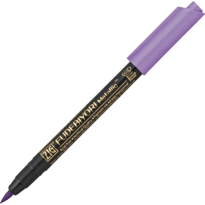 Zig Fudebiyori Metallic Brush Pen Yaldızlı Fırça Uçlu Marker Kalem VIOLET