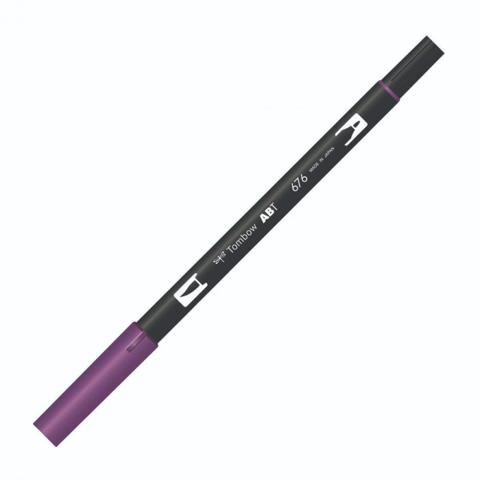 Tombow Dual Brush Pen Grafik Çizim Kalemi 676 Royal Purple