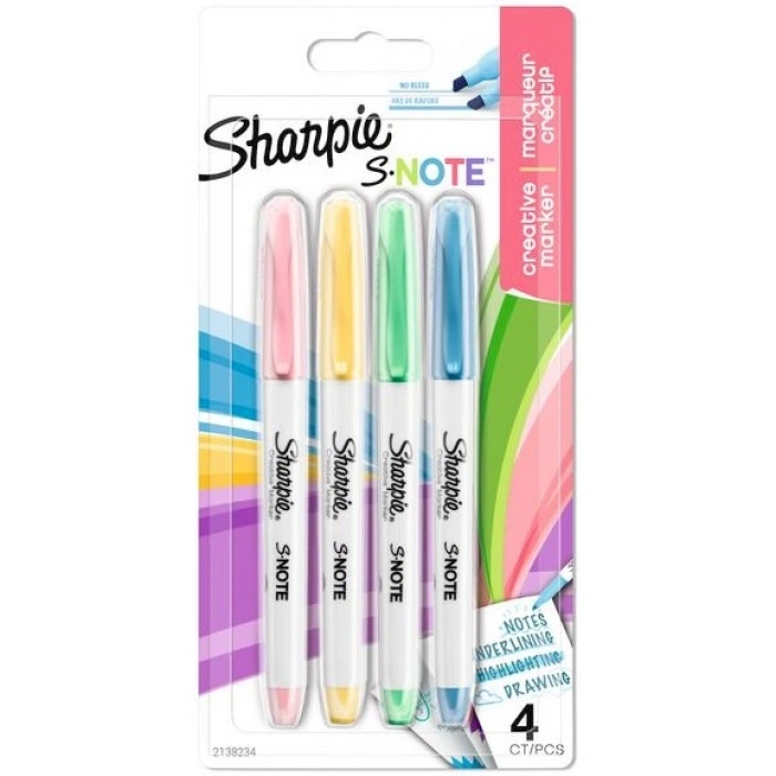 Sharpie S-Note Creative Marker İşaretleme Kalemi Seti 4 RENK