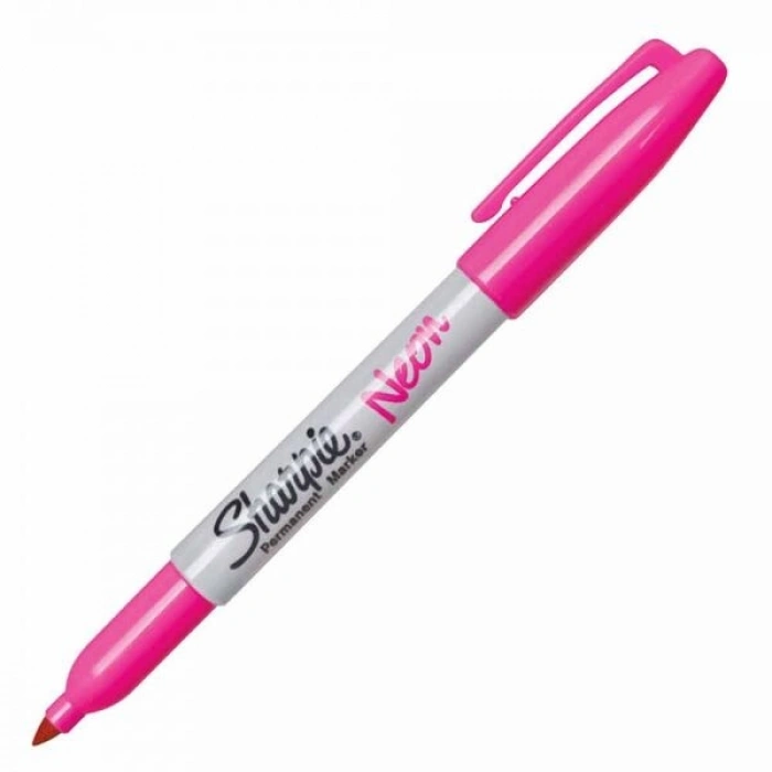 Sharpie Neon Permanent Marker Kalem Fine Uç FOSFORLU PEMBE