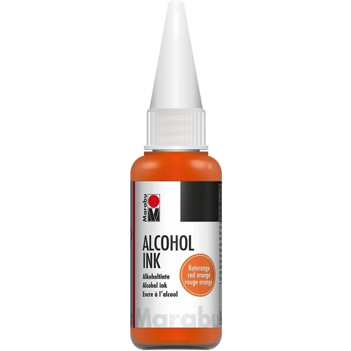 Marabu Alcohol Ink Alkol Bazlı Mürekkep 20 ml. Red Orange
