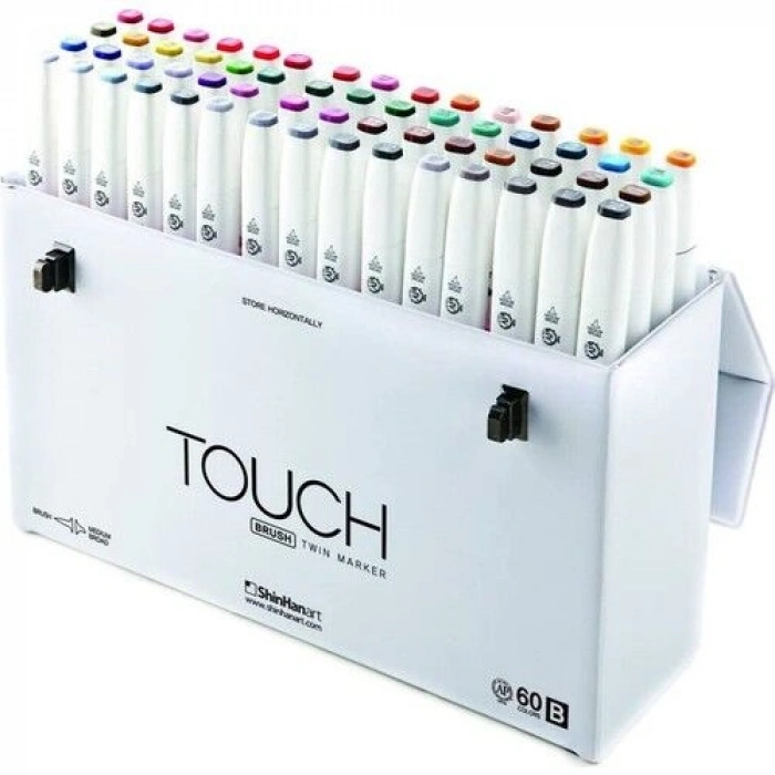 Touch Twin Brush Marker Fırça Uçlu Marker Seti 60 Renk SET B
