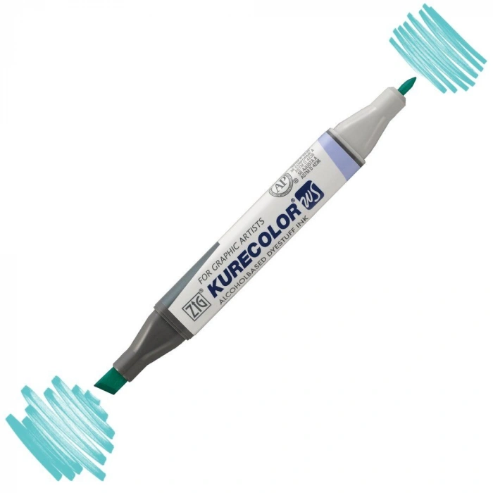 Zig Kurecolor Twin S Grafik Çizim Marker Kalemi 531 Pale Aqua